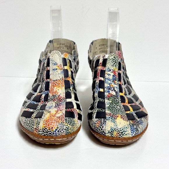 RIEKER Antistress SINA Slingback Ice Multicolor Ocean Heels Womens EU 37 US 6.5 - Picture 7 of 8